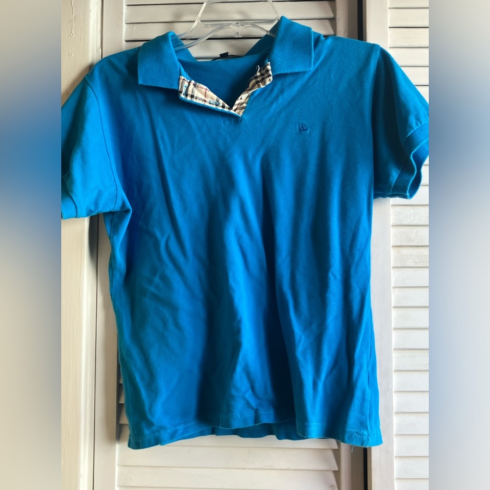Blue Burberry polo
